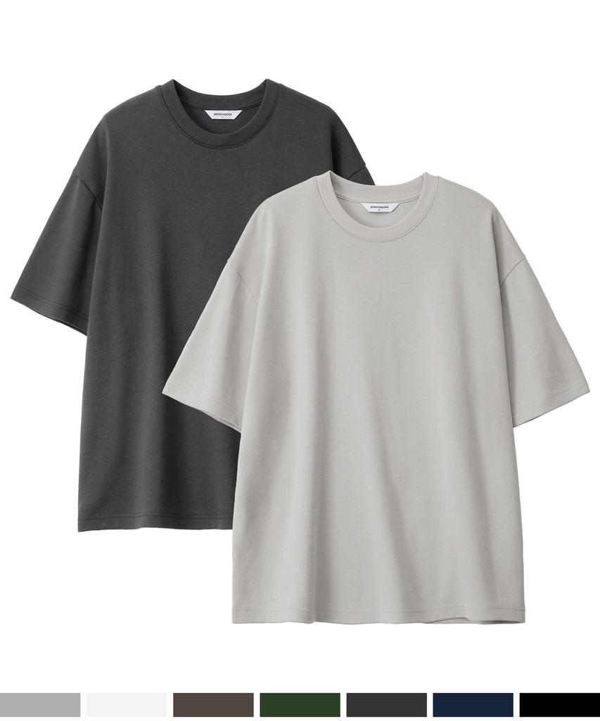 BRENSON Relaxed Double Cotton Short Sleeve T-Shirt ( 7 Colors )