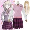 Scione Danganronpa V3 Cosplay Akamatsu kaede jelmez női egyenruha Anime teljes készlet JK iskolai egyenruha