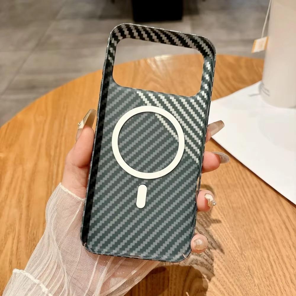High Quality Carbon Fiber Kevlar Hard Magnetic Phone Case for IPhone 18 Pro Max17 Air 16 15 14 Plus 13 12 11 Pro Max Wireless Charge Cover
