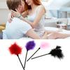 Practical Cosplay Tickler Portable Long Service Life Skin-friendly Feather Teaser Whip for Adult Men and Women