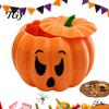 Cute Pumpkin Trinket Case 3D Printed Devil Storage Box with Lid, Funny Ghost Face Decor Halloween Decoration, Desktop Organizer for Jewelry And Small
