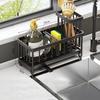 Cloth Rack Kitchen Sponge Drain Rack Sink Countertop Drain Rack Blue Multifunctional Cloth Storage Rack YLE636
