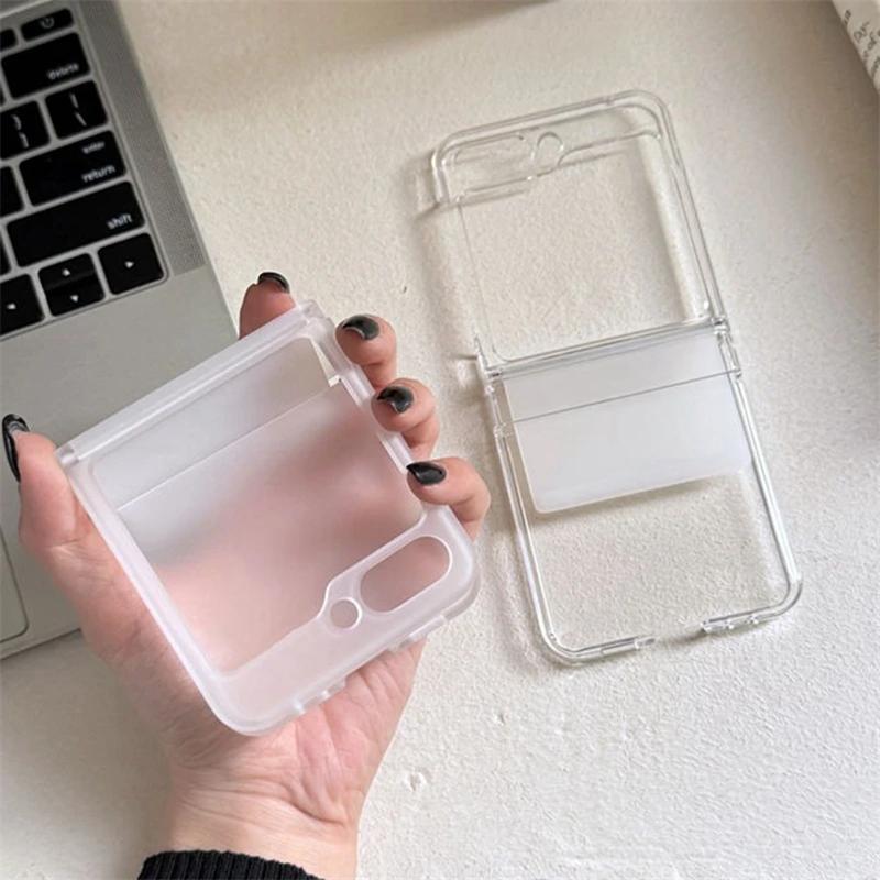 Luxury Silicone Elastic Strap Hinge Shockproof Phone Case for Samsung Z Flip 6 5 4 3 ZFlip 6 ZFlip 5 Folding Hard PC Solid Cover