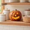 Halloween-Dekoration für drinnen LED-Kürbis-Laterne, Grusliges Gesicht Leuchtende Kunststoff Kreative Dekorationslampe, Batteriebetriebenes Tischornament für Heimparty