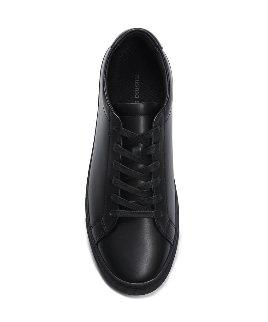 Musinsa Standard Leather Court Sneakers [Black]