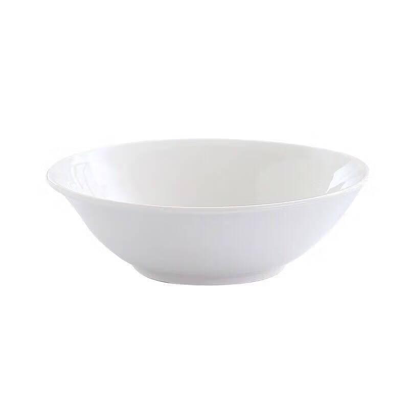 7-inch Elegant White Ceramic Conical Bowl