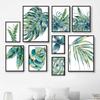 Tropisch Palmblad Bladeren Poster Aquarel Botanisch Varen Monstera Print Canvas Schilderij Wandkunst Afbeelding voor Kamer Huis Decoratie