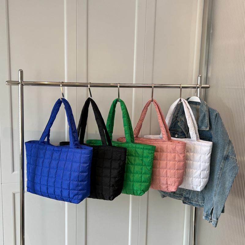 Large Capacity Winter Shoulder Bag Female Solid Color Handbags Cott Casual Shopper Tote For Women Fashi Top Handle Bag Bolsa