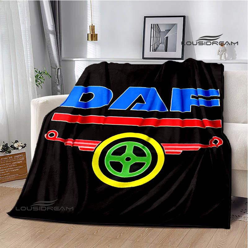 3D DAF Truck Retro Printed Blankets Picnic Blanket Warm Flannel Blankets Soft and Comfortable Blanket Bed Linings Birthday Gift