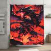 Dark God Red Eyes Black Dragon Shower Curtain - Removable Polyester Bathroom Decor with Vibrant Fantasy Art, Machine Washable