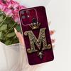 Transparent For Realme Narzo 50A Case RMX3430 Luxury Crown A-Z Letters 2D Flat Pattern Soft Casing For Real me Narzo 50A Cover