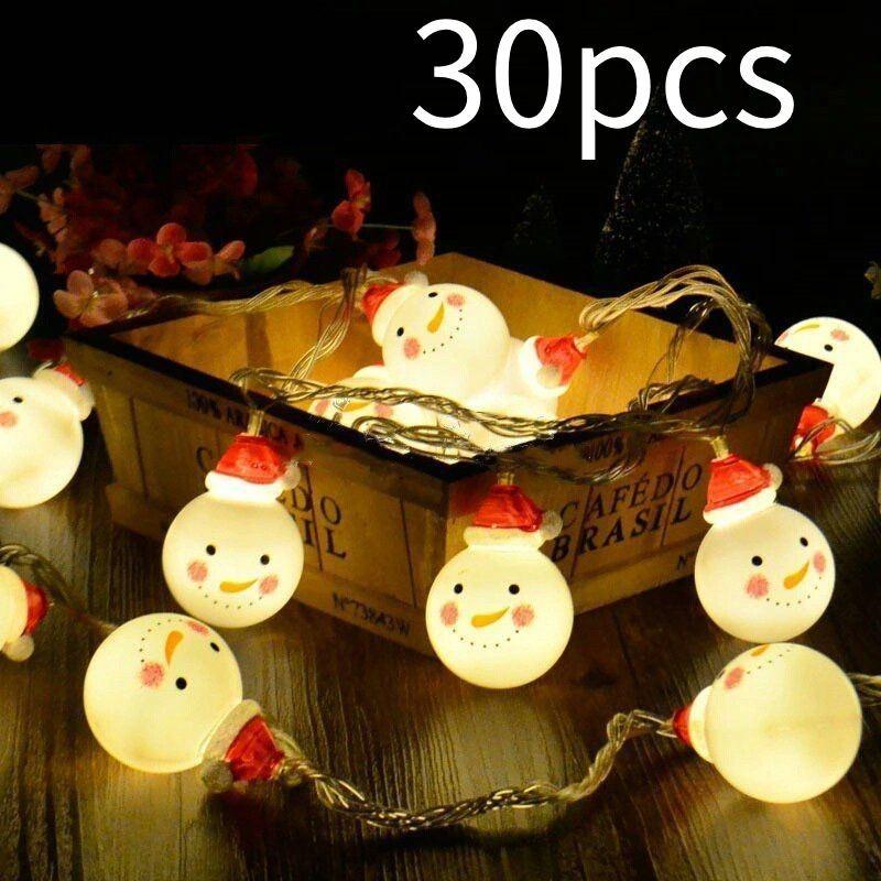 Magische Weihnachtsmann-Lichterketten für Kinderzimmer mit 10/20 LEDs für festliche Dekoration