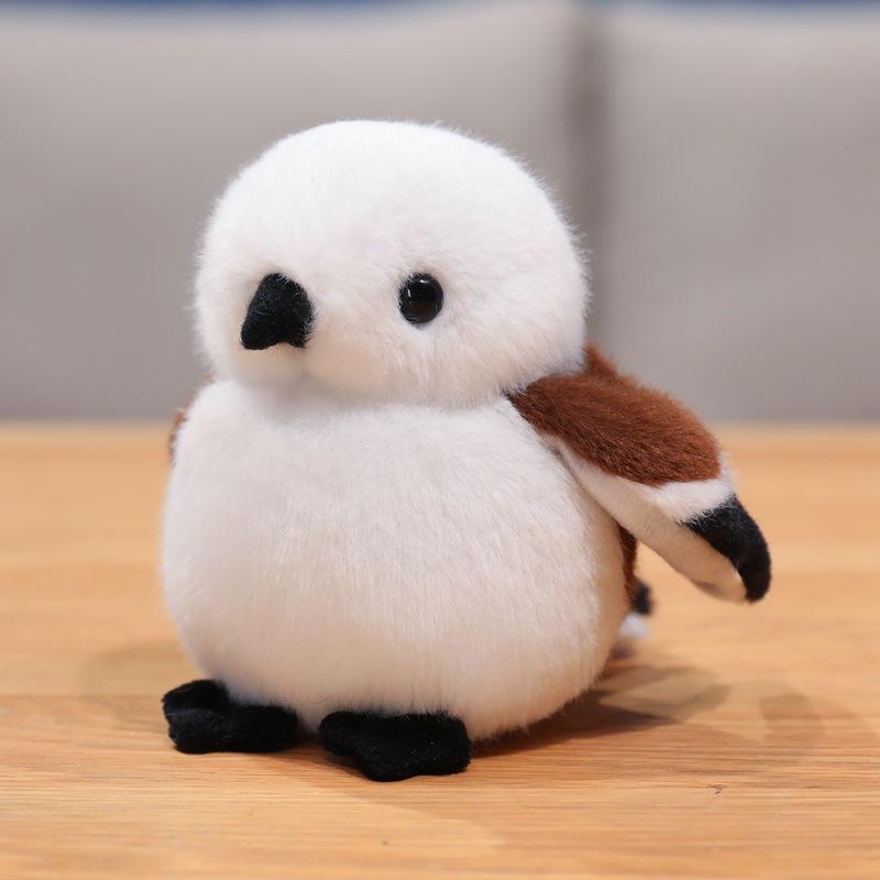 Brinquedo de Pelúcia de Pássaro Fofo 12cm Chapim Pica-pau Pombo Animal de Pelúcia Boneca