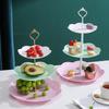 Cake Stand European Style 3 Tier Pastry Cupcake Fruit Plate Serving Dessert Holder Creative Multi-layer Plastic Fruit Plate