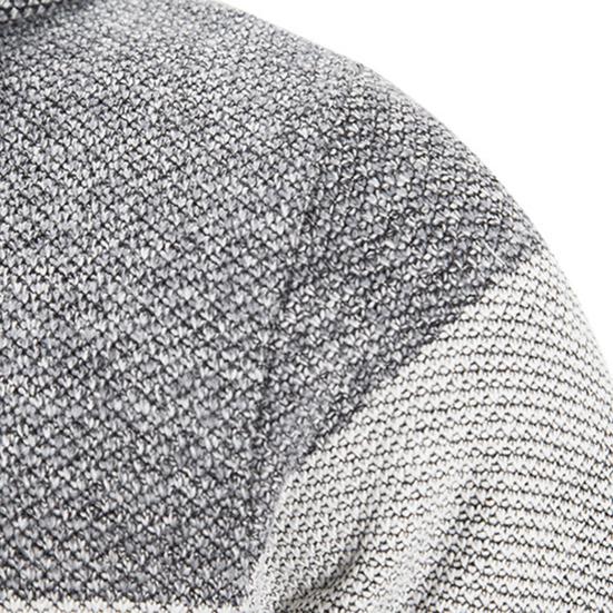 Uomo Maglione con Cappuccio Cappotto Color Block Manica Lunga Coulisse Slim Fit Autunno Inverno Fodera in Peluche Cardigan Lavorato a Maglia Maglione Streetwear