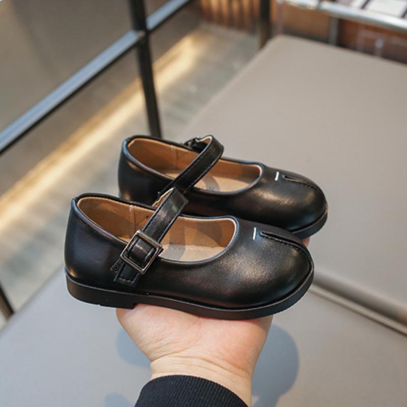 Korean Style Children's Shoe for Girl Fashion Spring Non-slip Kids Leather Shoe Causal Versatile Toddler Flats Single Shoes