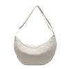 Eenvoudige schoudertas van nylonstof, gewatteerde dumplingtas, casual crossbodytas voor mannen en vrouwen