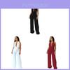 Sexy Backless Two Piece Set With Tie Front Design For Summer Casual Wear