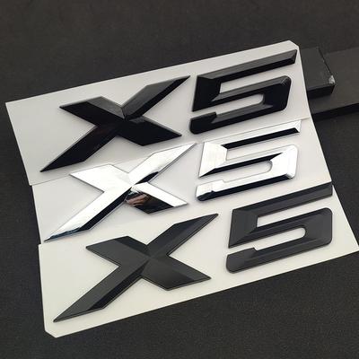 3d ABS Yapıştırıcı Mat Siyah Krom Harf Araba Bagajı BMW X5 X5 Harfleri Çıkartmaları Amblem Rozeti E70 E53 F15 G05 Aksesuarları
