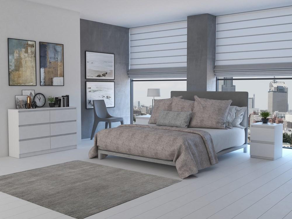 Komoda Malwa M6 120 Biała 6 Szuflad 120 Cm Do Salonu Do Sypialni