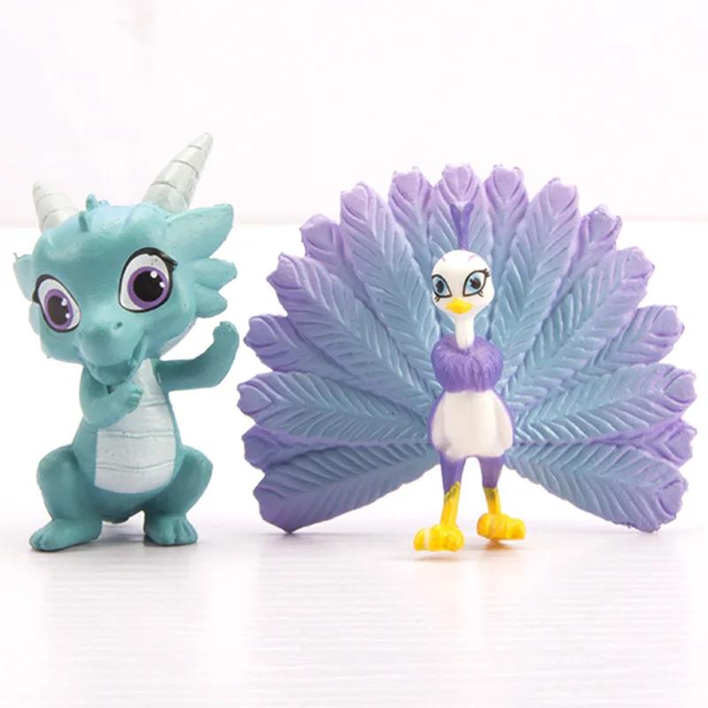12Pcs/Set Shimmer Sister Action Figure Toys Samira Pet Tiger Nahal Monkey Dragon Dolls Toys Cute Shine Girl Birthday Cake Decor