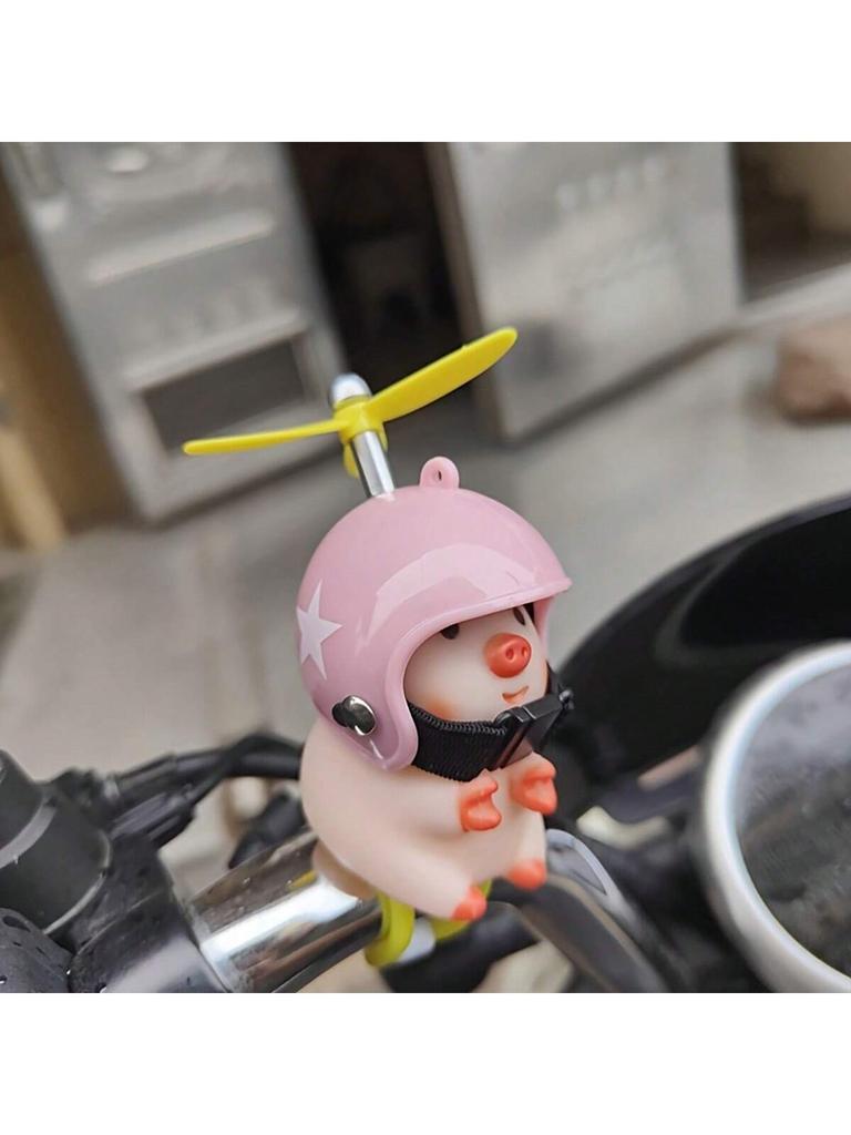 1 ks Růžové prasátko a bílá hvězda Dekorace helmy Pro personalizované řídítka jízdního kola nebo motocyklu, Gumové prasátko Dárek