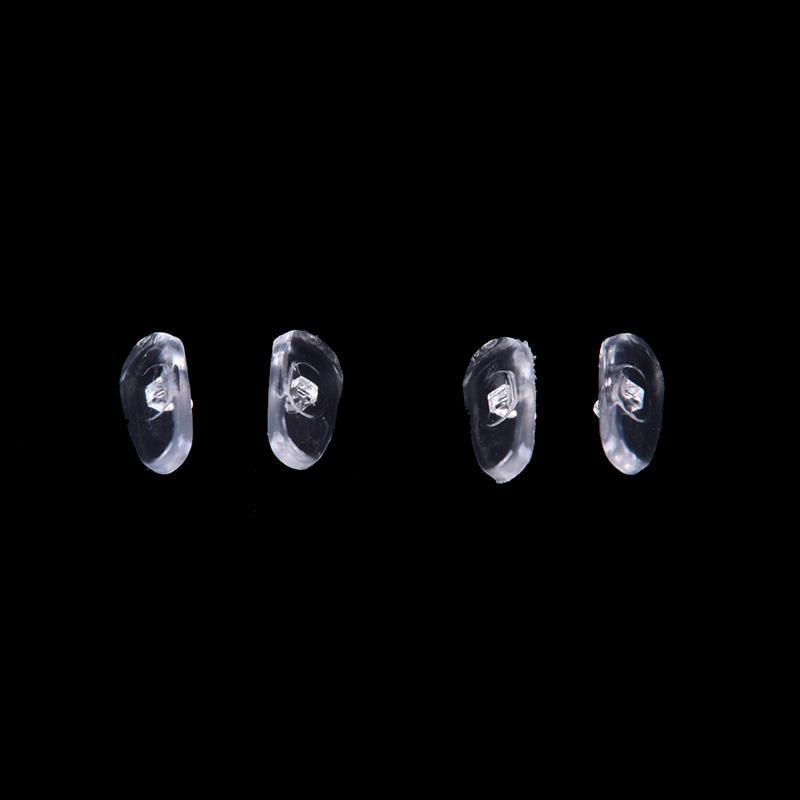 50 Pairs Screw-On Oval Silicone Nose Pads For Glasses Eyeglass New,