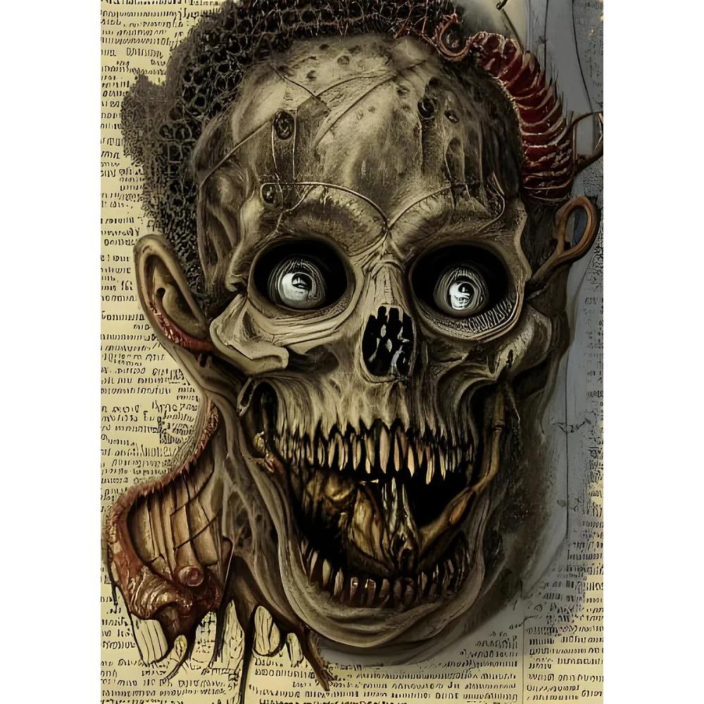 Vintage Skeleton Monster Spooky Posters Thriller Moody Gothic Ghost Prints Canvas Painting Wall Pictures Home Living Room Decor