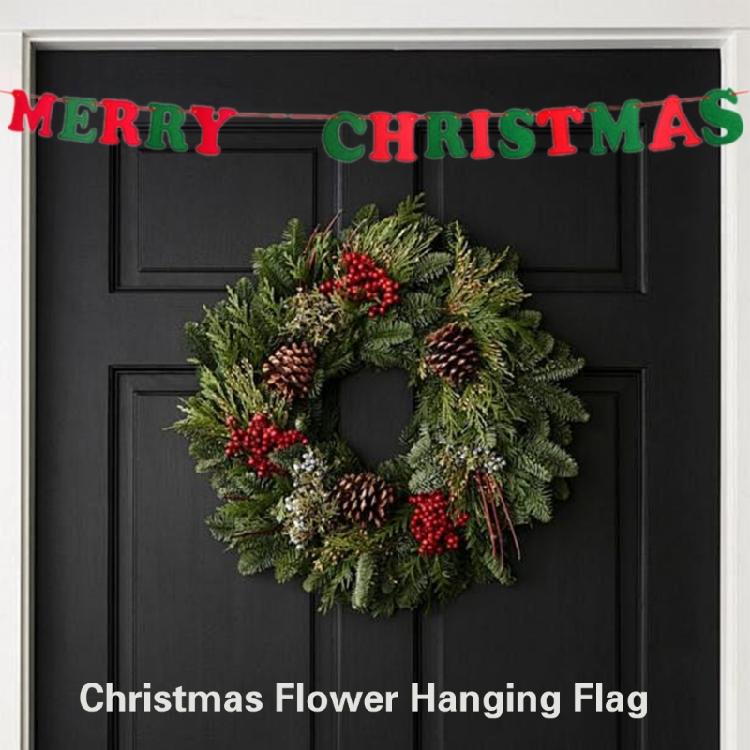 Functional Christmas Garlands Banners Seasonal Santa Letter Patterned Christmas Bunting for Home and Office Decoration