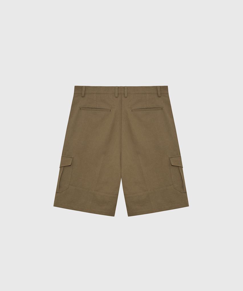 Beideu Wide Roof Cargo Bermuda Shorts Brown