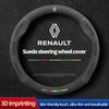 Suede Car Steering Wheel Cover For Renault Scenic Clio Laguna 2 3 4 5 Kangoo Fluence Megane Trafic Talisman Twingo Kaptur Duster