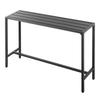 VEVOR Outdoor Bar Table, 140 X 37.5 Cm Patio Bar Table, Waterproof Top & Sturdy Metal Frame, Rectangle Counter Height Dining Tables