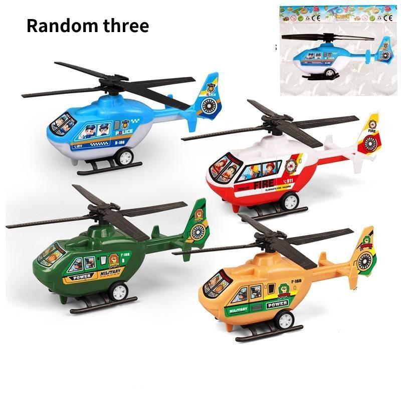 Vibrant Pvc Helicopter Toy For Kids With Back Propulsion And Cognitive Development