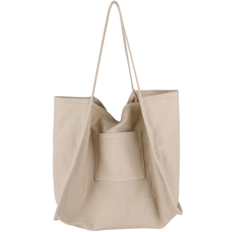 Solid Color All-in-one Women's Bag Canvas Bag Single Shoulder Large Capacity Shopping Bag Single Shoulder Bag