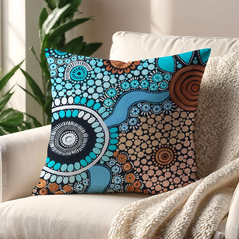 Australian Aboriginal Art Cushion Cover For Pillow Printing Sofa Decoration Home Car Room Coffee Shop Office Nordic Simplicity