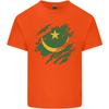 Torn Mauritania Flag Mauritanian Day Football Unisexs Light Cotton TShirt