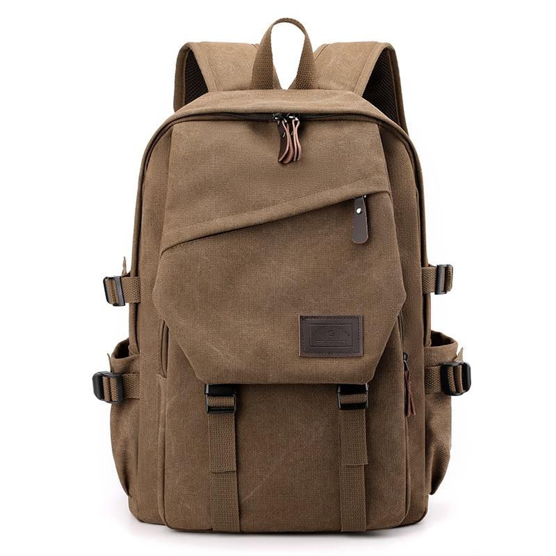 15.6 Inch Canvas Computer Bag Backpack Men's Backpack Large Capacity Student Travel Bag CLE