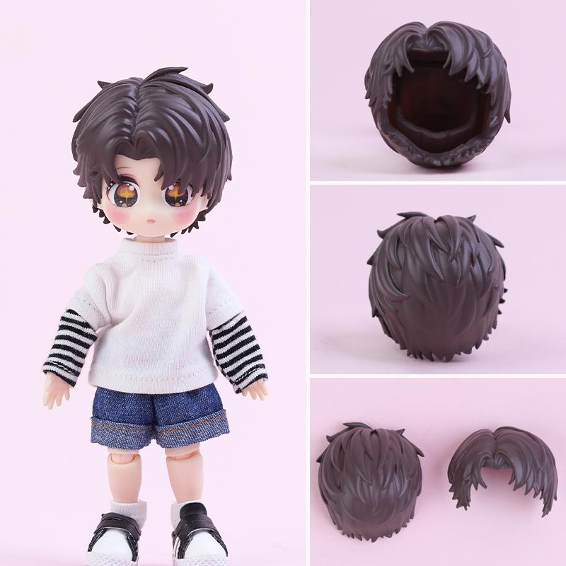 OB11 Head Shell Replacement Korean Style Plastic Hair Replacement Doll Hair Head Mold Accessories For Obitsu11 Dolls Gifts