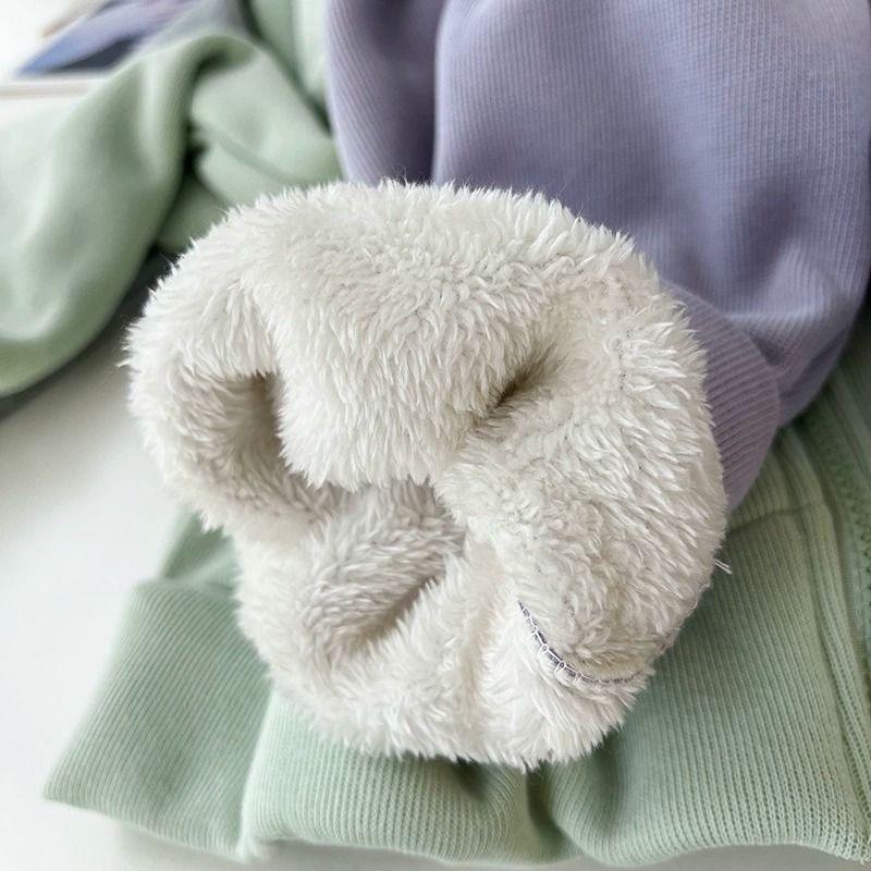 Cozy Fuzzy Hooded Jacket for Women Zip Up Drawstring Long Sleeve Solid Color Outerwear Stylish Versatile Warm