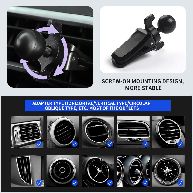 LRVA9 Car Air Vent Clip Phone Holder Rotatable Adjuster GPS Stand For KIA Stinger Optima Cerato Soul Venga Forte Spectra Sedona