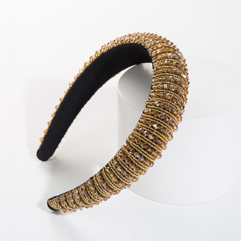 Accessories Hand-Woven Fashion Hair Tie Beads Headband Female Sponge Simple Hair