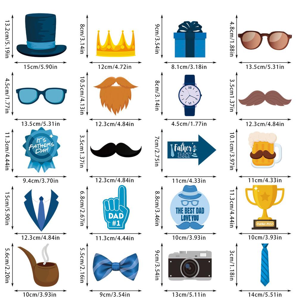 Fathers Day Photo Prop Party Decor With Paper Materials For Themed Celebrations
