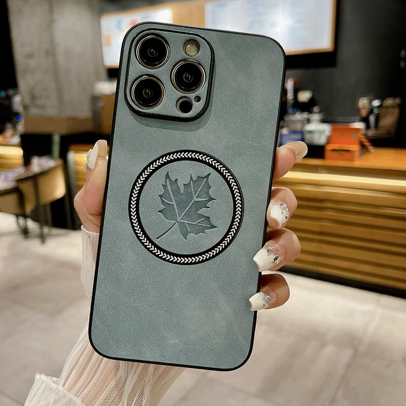 Pattern PU Leather Case For Iphone 16 15 14 13 12 11 16 Pro Max X XR Xs Max 15 Pro For Magsafe Wireless Charging Phone Cover