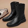 Herren-Freizeitstiefel in Übergröße, hohe Stiefel, Herbst und Winter, britische Jugendstiefel, vielseitige trendige Stiefel, weiche Sohle, rutschfeste Outdoor-Stiefel