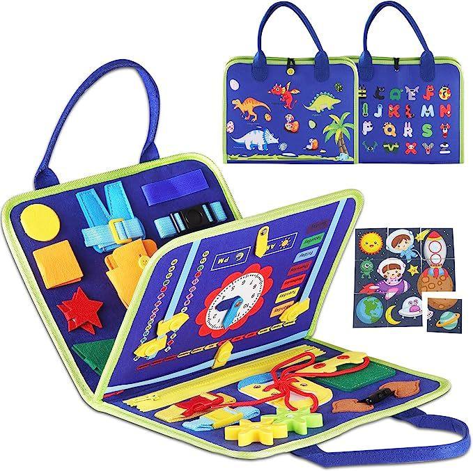 Children's Early Education Puzzle Toys Montessori Early Education Enlightenment Learning Children's Cognitive Felt, Busy Board