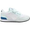 Puma St Runner Fabric Fashion Comfortable Low Top Kids Running Shoes Kids Sneaker White Light-Blue Blue 385511-23
