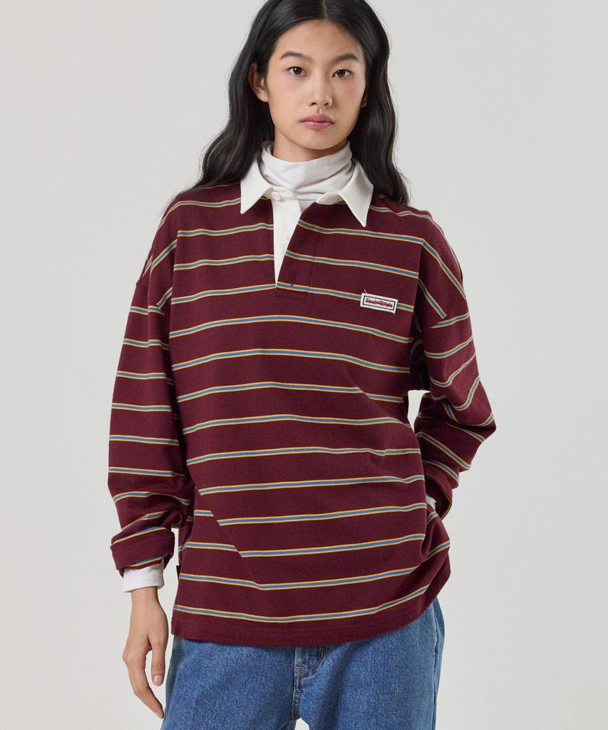 TOULN BRICK Tb-Stripe Rugby T-Shirt Wn (E6W10G3202)