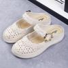 Hollow Out Breathable Anti Slip Leather Shoes New Toe Sandals Round Toe Summer Casual Thick Sole