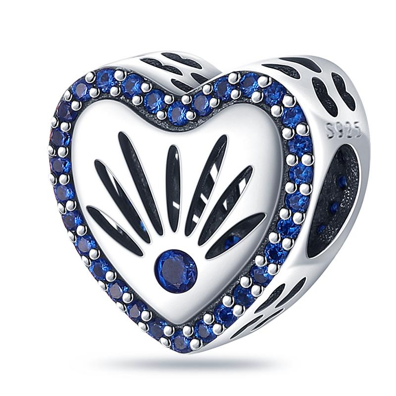 Copper Metal eyes smiling face blue starfish Charm Bead Components Compatible With Authentic Original Bracelet High Quality Fine Jewelry Charm Bead
