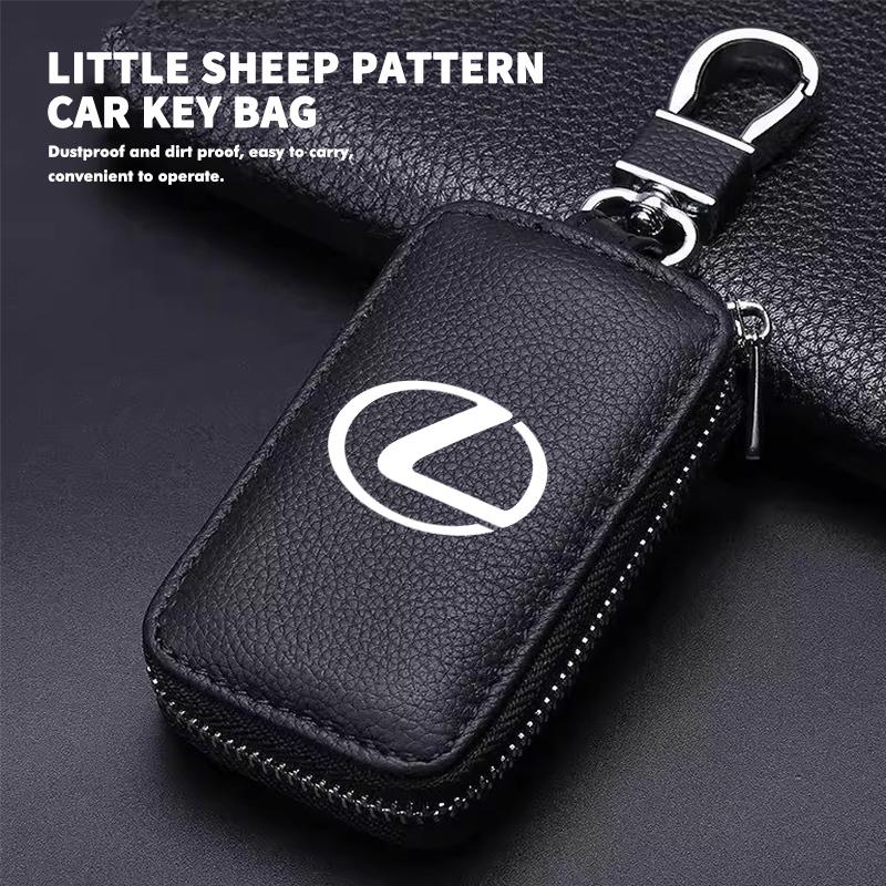 Car Key Protector Bag Key Holder Mini Auto Key Case Wallet Zipper Bag Keychain For Lexus IS350 ES350 IS250 IS460 IS220h IS300QF2